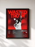 #noir Tableau de l'album Wasted Truth Reloaded de Nebu Kiniza, cadre noir, imprimé et encadré en France