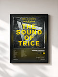 #noir The Sound Of Trice von Merk & Kremont als gerahmter Kunstdruck, schwarzer Rahmen, gedruckt und gerahmt in Frankreich
