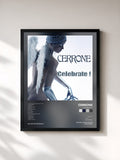 #noir Tableau de l'album Celebrate ! de Cerrone, cadre noir, imprimé et encadré en France