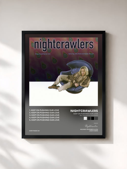 Nightcrawlers · Keep on Pushing Our Love (feat. John Reid & Alysha Warren) — Affiche encadrée