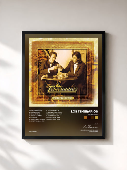 Los Temerarios · Veintisiete — Affiche encadrée