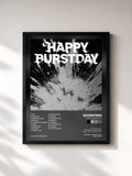 #noir Tableau de l'album HAPPY BURSTDAY de SEVENTEEN, cadre noir, imprimé et encadré en France