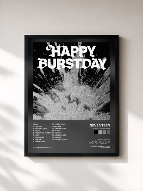 SEVENTEEN · HAPPY BURSTDAY — Framed art print