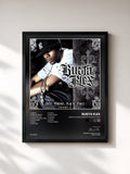 #noir Tableau de l'album Sexe Violence Rap et Flooze Vol2 de Busta Flex, cadre noir, imprimé et encadré en France