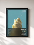 #noir Tableau de l'album Closer To The Sun de Said The Sky, cadre noir, imprimé et encadré en France