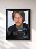 #noir Tableau de l'album Le meilleur de ... de Jacques Dutronc, cadre noir, imprimé et encadré en France