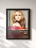 #noir Tableau de l'album Hello My Name Is... de Bridgit Mendler, cadre noir, imprimé et encadré en France