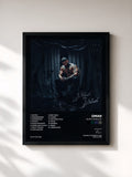 #noir Tableau de l'album BLACK ON BLACK de Omar, cadre noir, imprimé et encadré en France