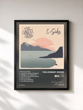#noir Tableau de l'album C-Sides de The Longest Johns, cadre noir, imprimé et encadré en France