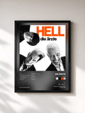 #noir Tableau de l'album HELL de Die Ärzte, cadre noir, imprimé et encadré en France