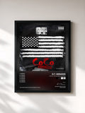 #noir Tableau de l'album CoCo: The Global Remixes de O.T. Genasis, cadre noir, imprimé et encadré en France