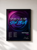 #noir Tableau de l'album Spin Drive de Dead or Alive, cadre noir, imprimé et encadré en France