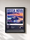#noir Tableau de l'album Bossa Nova de Cepeda, cadre noir, imprimé et encadré en France