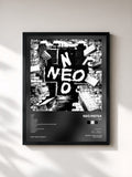 #noir Tableau de l'album NEO de Neo Pistea, cadre noir, imprimé et encadré en France