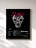 #noir Tableau de l'album BV2 de BLOODY VINYL, cadre noir, imprimé et encadré en France