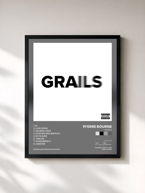 Pi'erre Bourne · Grails — Affiche encadrée