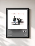 #noir Tableau de l'album Christmas To Christmas de Toby Keith, cadre noir, imprimé et encadré en France