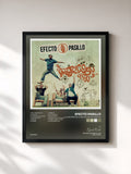 #noir Tableau de l'album El misterioso caso de Efecto Pasillo de Efecto Pasillo, cadre noir, imprimé et encadré en France