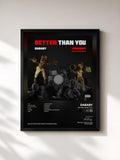 #noir Tableau de l'album BETTER THAN YOU de DaBaby, cadre noir, imprimé et encadré en France