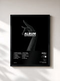 #noir Tableau de l'album Album (Instrumentals) de Ghali, cadre noir, imprimé et encadré en France