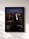 #noir Tableau de l'album Romantic Classics de Julio Iglesias, cadre noir, imprimé et encadré en France