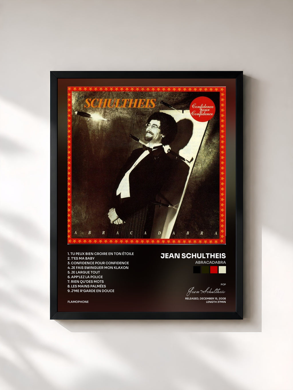 #noir Tableau de l'album Abracadabra de Jean Schultheis, cadre noir, imprimé et encadré en France
