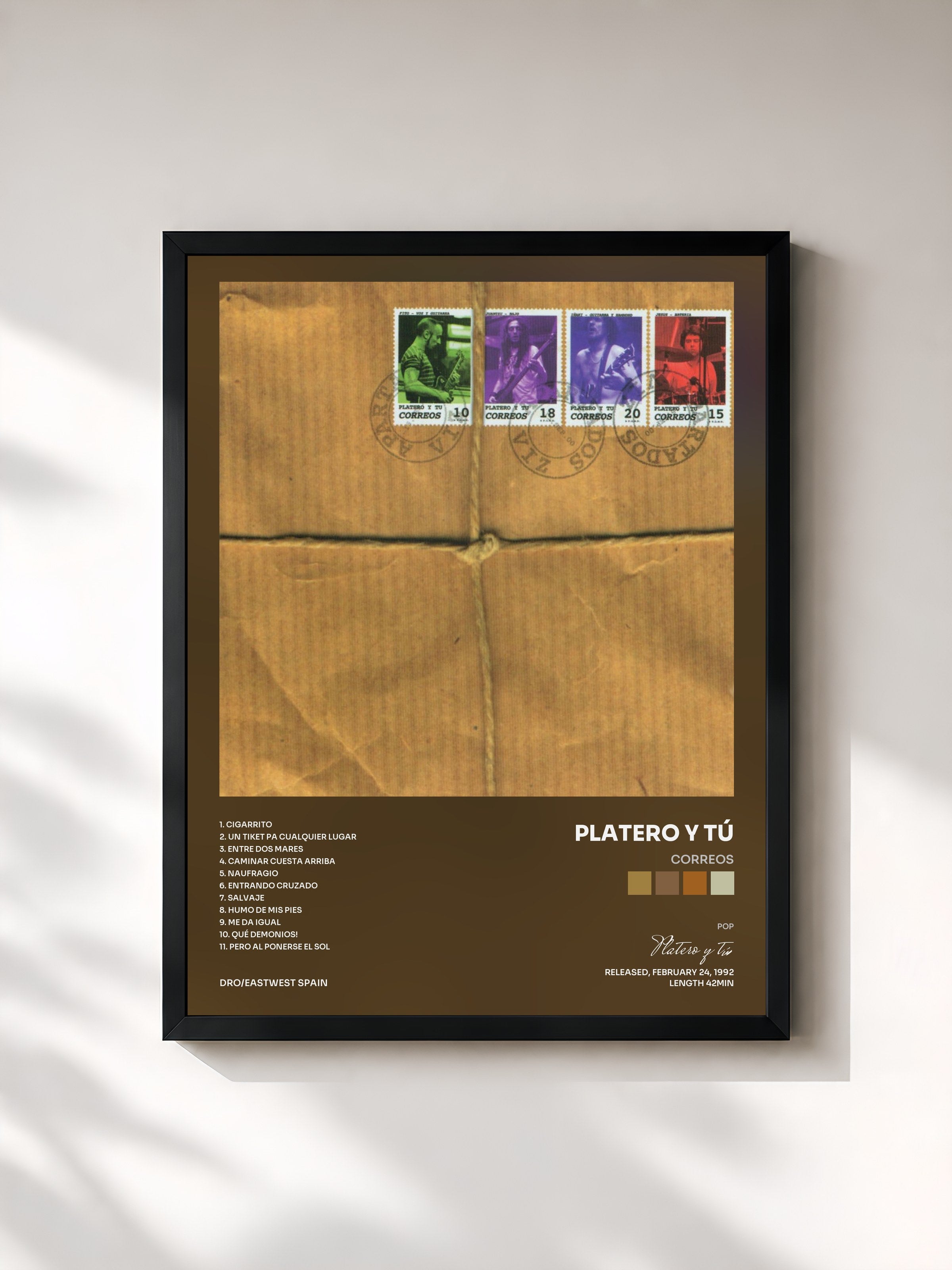 #noir Tableau de l'album Correos de Platero y tú, cadre noir, imprimé et encadré en France