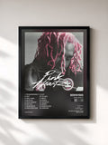 #noir Tableau de l'album Pink Heartz de SoFaygo, cadre noir, imprimé et encadré en France