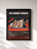 #noir Tableau de l'album THE SUNDAY SERVICE de Troy Ave, cadre noir, imprimé et encadré en France