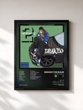 #noir Tableau de l'album I Am Mr. Mosely 2 de Drakeo the Ruler, cadre noir, imprimé et encadré en France