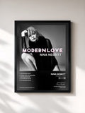 #noir Tableau de l'album Modern Love EP de Nina Nesbitt, cadre noir, imprimé et encadré en France