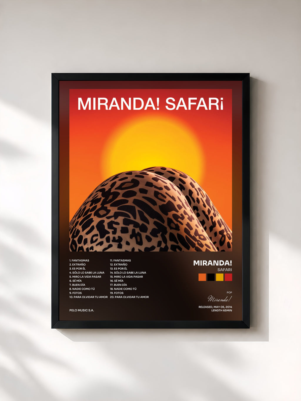 #noir Tableau de l'album Safari de Miranda!, cadre noir, imprimé et encadré en France