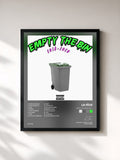#noir Tableau de l'album EMPTY THE BIN VOL.1 de La Fève, cadre noir, imprimé et encadré en France