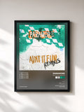 #noir Tableau de l'album Ain't It Fun Remix EP de Paramore, cadre noir, imprimé et encadré en France