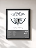 #noir Tableau de l'album Strange Euphoria de Heart, cadre noir, imprimé et encadré en France