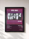 #noir Tableau de l'album Too Much de Spice Girls, cadre noir, imprimé et encadré en France