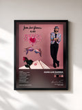 #noir Tableau de l'album Bachata Rosa de Juan Luis Guerra, cadre noir, imprimé et encadré en France