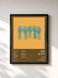 #noir Tableau de l'album Art Devo de DEVO, cadre noir, imprimé et encadré en France