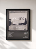 #noir Tableau de l'album rose ave. de You+Me, cadre noir, imprimé et encadré en France