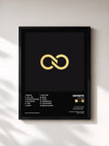 #noir Tableau de l'album TOP SEED de INFINITE, cadre noir, imprimé et encadré en France