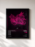 #noir Tableau de l'album Feel The Vibe de Axwell, cadre noir, imprimé et encadré en France