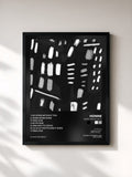 #noir Tableau de l'album nswy: dream edits de HONNE, cadre noir, imprimé et encadré en France