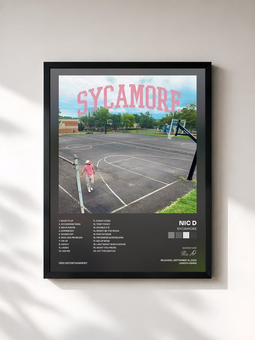 Nic D · SYCAMORE — Affiche encadrée