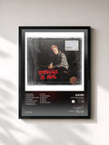 #noir Tableau de l'album Struggle Is Real (Deluxe Version) de KAYEF, cadre noir, imprimé et encadré en France