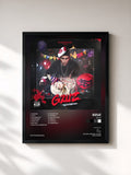 #noir Tableau de l'album Gzuz de Gzuz, cadre noir, imprimé et encadré en France