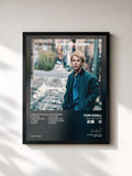 #noir Tableau de l'album Long Way Down de Tom Odell, cadre noir, imprimé et encadré en France