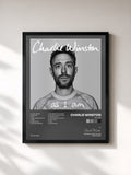 #noir Tableau de l'album As I Am de Charlie Winston, cadre noir, imprimé et encadré en France