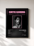 #noir Tableau de l'album Face Your Fear de Curtis Harding, cadre noir, imprimé et encadré en France
