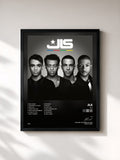 #noir Tableau de l'album JLS de JLS, cadre noir, imprimé et encadré en France