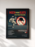 #noir Tableau de l'album On the Moon de Men Without Hats, cadre noir, imprimé et encadré en France